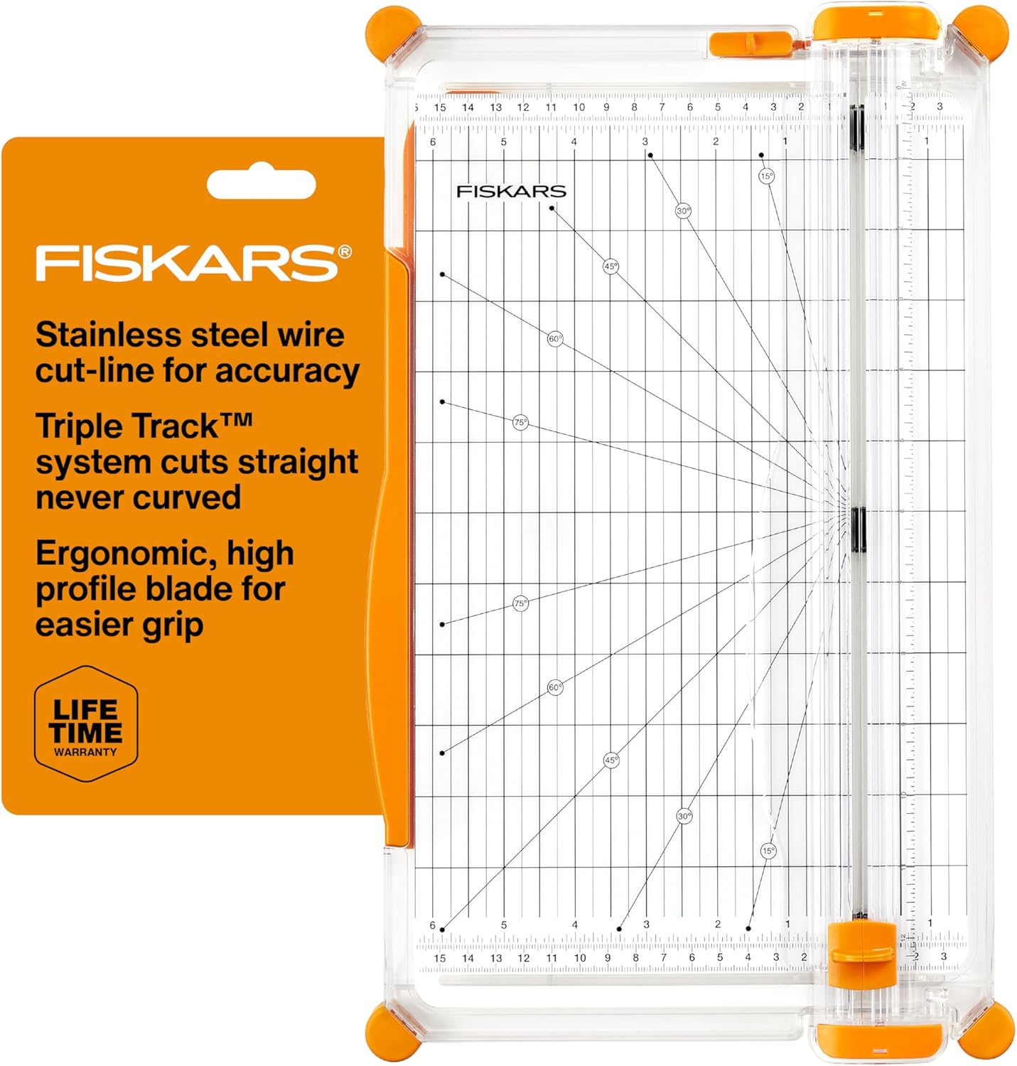 Fiskars SureCut deluxe paper trimmer for crafts and scrapbooking